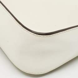 Michael Kors White Leather Wilma Shoulder Bag
