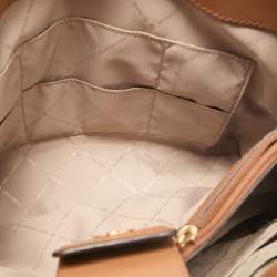 Michael Kors Brown Signature Coated Canvas and Leather Large Sofia Tote