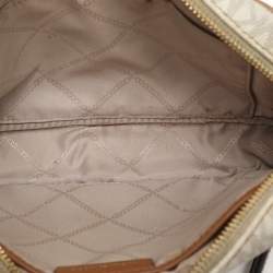 Michael Kors White Signature Coated Canvas Jet Set Travel Camera Crossbody Bag