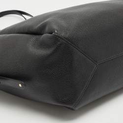 Michael Kors Black Leather Open Tote