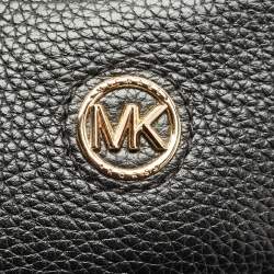 Michael Kors Black Leather Open Tote