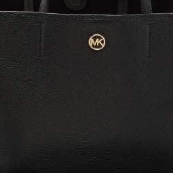 Michael Kors Black Leather Open Tote