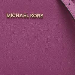 Pre Owned Michael Kors Purple/Pink Leather Small Selma Crossbody Bag