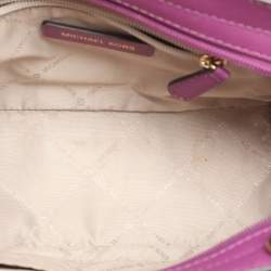 Pre Owned Michael Kors Purple/Pink Leather Small Selma Crossbody Bag