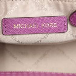 Pre Owned Michael Kors Purple/Pink Leather Small Selma Crossbody Bag