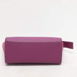 Pre Owned Michael Kors Purple/Pink Leather Small Selma Crossbody Bag