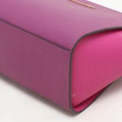 Pre Owned Michael Kors Purple/Pink Leather Small Selma Crossbody Bag