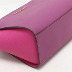 Pre Owned Michael Kors Purple/Pink Leather Small Selma Crossbody Bag