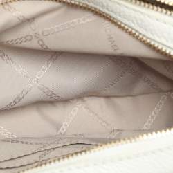 Pre Owned Michael Kors White/Olive Leather Maeve Crossbody Bag