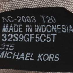 Pre Owned Michael Kors White/Olive Leather Maeve Crossbody Bag