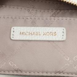 Pre Owned Michael Kors White/Olive Leather Maeve Crossbody Bag
