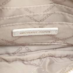 Pre Owned Michael Kors White/Olive Leather Maeve Crossbody Bag