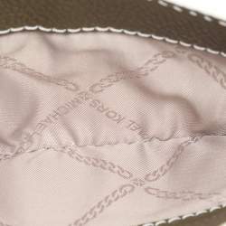 Pre Owned Michael Kors White/Olive Leather Maeve Crossbody Bag