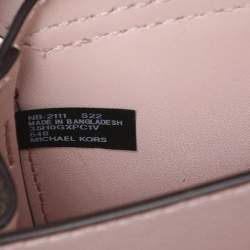 Michael Kors Brown/Pink Signature Coated Canvas And Leather Small Lita Crossbody Bag