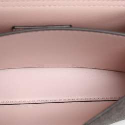 Michael Kors Brown/Pink Signature Coated Canvas And Leather Small Lita Crossbody Bag