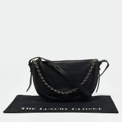 Michael Kors Black Leather Medium Jagger Shoulder Bag