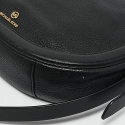 Michael Kors Black Leather Medium Jagger Shoulder Bag
