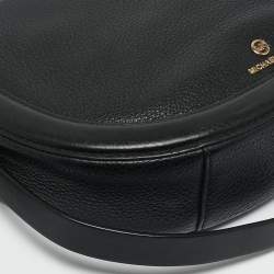 Michael Kors Black Leather Medium Jagger Shoulder Bag