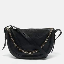 Michael Kors Black Leather Medium Jagger Shoulder Bag