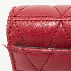 Michael Kors Red Quilted Leather Vivianne Continental Wallet