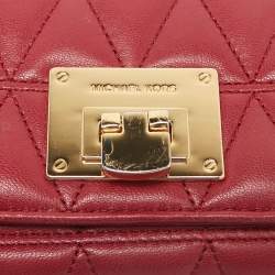 Michael Kors Red Quilted Leather Vivianne Continental Wallet