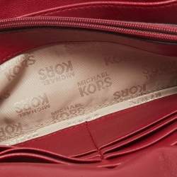 Michael Kors Red Quilted Leather Vivianne Continental Wallet