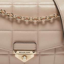 Michael Kors Light Pink Quilted Leather Large Soho Shoulder Bag