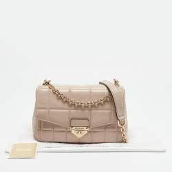 Michael Kors Light Pink Quilted Leather Large Soho Shoulder Bag