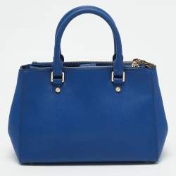 Michael Kors Blue Leather Medium Sutton Tote