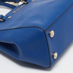 Michael Kors Blue Leather Medium Sutton Tote