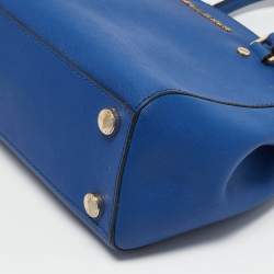 Michael Kors Blue Leather Medium Sutton Tote