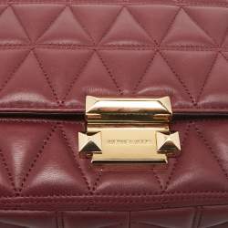 Michael Kors Burgundy Quilted Leather Sloan Chain Shoulder Bag