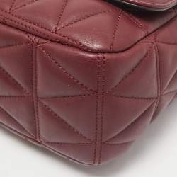 Michael Kors Burgundy Quilted Leather Sloan Chain Shoulder Bag