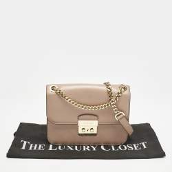 Pre Owned Michael Kors Old Rose Leather Brandi Shoulder Bag