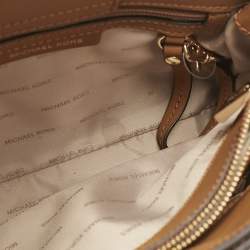 Michael Kors Brown Leather Sylvie Stud Shoulder Bag