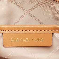 Michael Kors Brown/White Signature Coated Canvas and Leather Small Mercer Gallery Tote