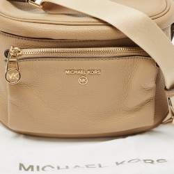 Michael Kors Beige Leather Medium Slater Sling Bag