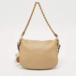 Michael Kors Beige Leather Medium Slater Sling Bag