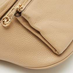 Michael Kors Beige Leather Medium Slater Sling Bag
