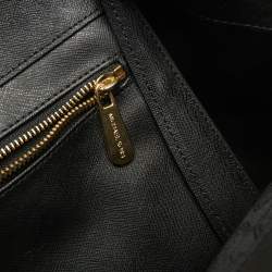 Michael Kors Black Leather Large Jet Set Travel Tote