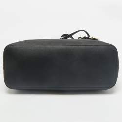 Michael Kors Black Leather Large Jet Set Travel Tote