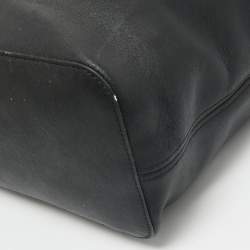 Michael Kors Black Leather Large Jet Set Travel Tote