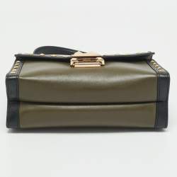 Pre Owned Michael Kors Tricolor Leather Large Studded Whitney Shoulder Bag