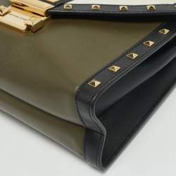 Pre Owned Michael Kors Tricolor Leather Large Studded Whitney Shoulder Bag