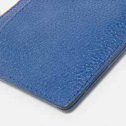 Michael Kors Blue Leather Zip Card Case