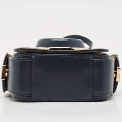 Michael Kors Navy Blue Leather Scout Camera Crossbody Bag