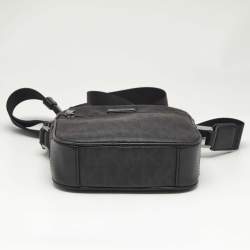 Michael Kors Black Signature Coated Canvas Jet Set Logo Flight Crossbody Bag