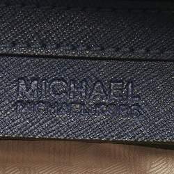 Pre Owned Michael Kors Navy Blue Leather Small Dillon Tote