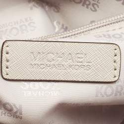 Pre Owned Michael Kors Grey Leather Mini Studded Sandrine Satchel