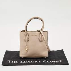 Pre Owned Michael Kors Light Pink Leather Mini Mercer Tote